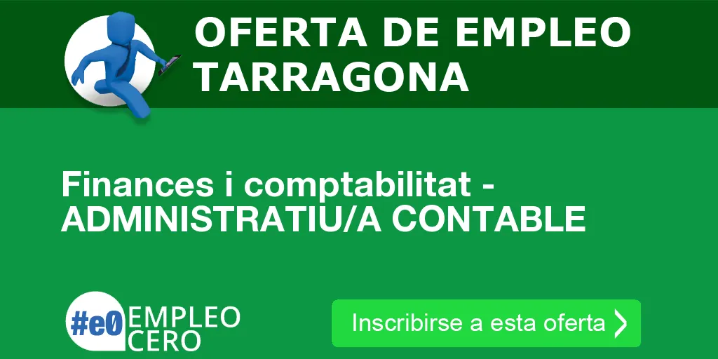 Finances i comptabilitat - ADMINISTRATIU/A CONTABLE