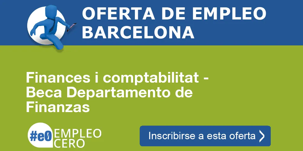 Finances i comptabilitat - Beca Departamento de Finanzas