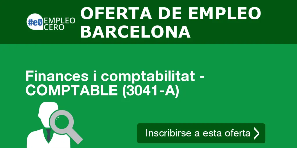 Finances i comptabilitat - COMPTABLE (3041-A)