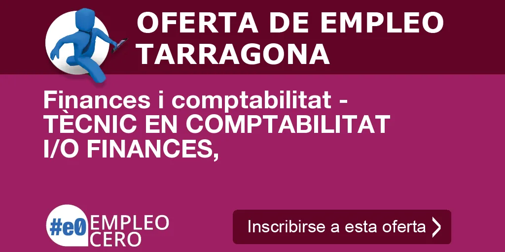 Finances i comptabilitat - TÈCNIC EN COMPTABILITAT I/O FINANCES,