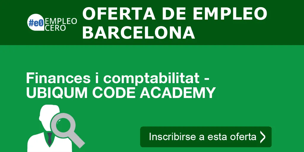 Finances i comptabilitat - UBIQUM CODE ACADEMY Finances i comptabilitat - UBIQUM CODE ACADEMY