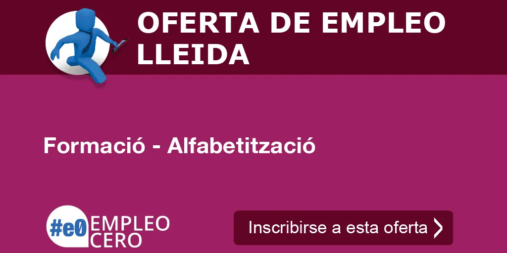 Formació - Alfabetització Formació - Alfabetització