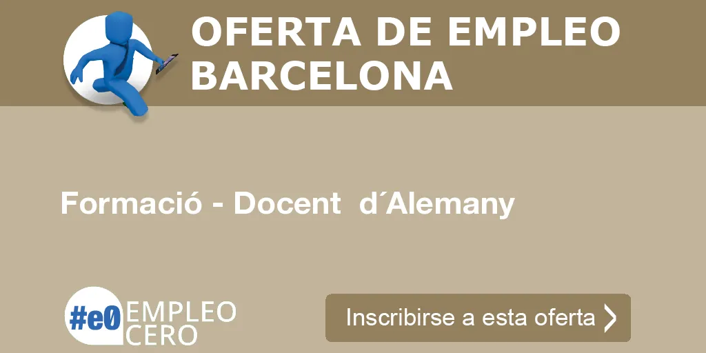 Formació - Docent  d´Alemany