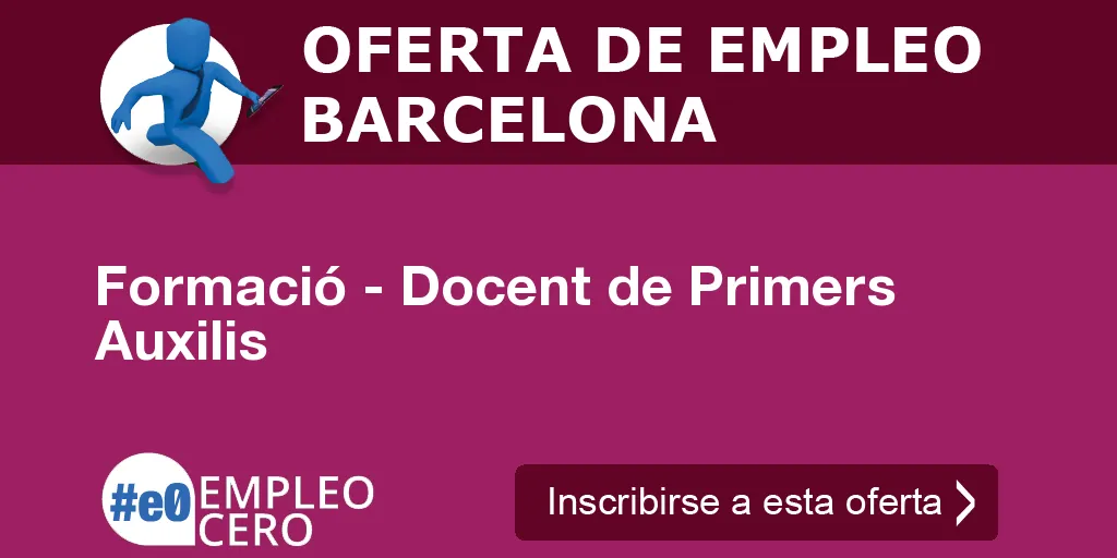 Formació - Docent de Primers Auxilis
