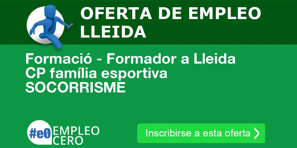 Formació - Formador a Lleida CP família esportiva SOCORRISME Formació - Formador a Lleida CP família esportiva SOCORRISME