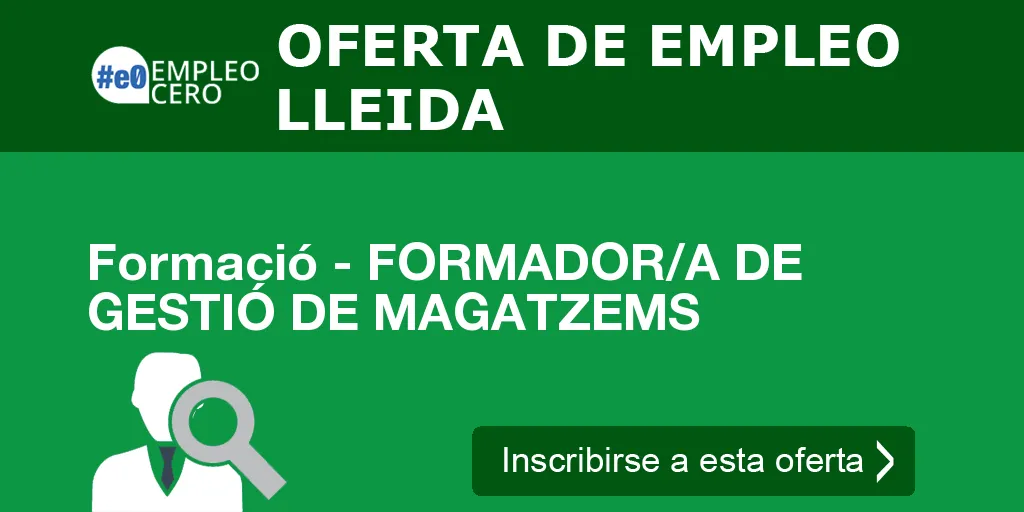 Formació - FORMADOR/A DE GESTIÓ DE MAGATZEMS Formació - FORMADOR/A DE GESTIÓ DE MAGATZEMS