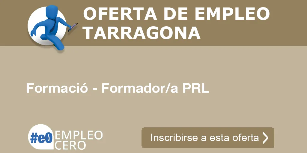 Formació - Formador/a PRL Formació - Formador/a PRL