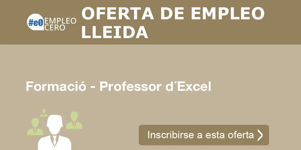 Formació - Professor d´Excel Formació - Professor d´Excel
