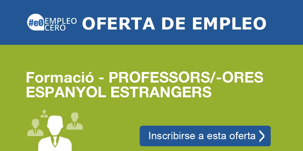 Formació - PROFESSORS/-ORES ESPANYOL ESTRANGERS Formació - PROFESSORS/-ORES ESPANYOL ESTRANGERS