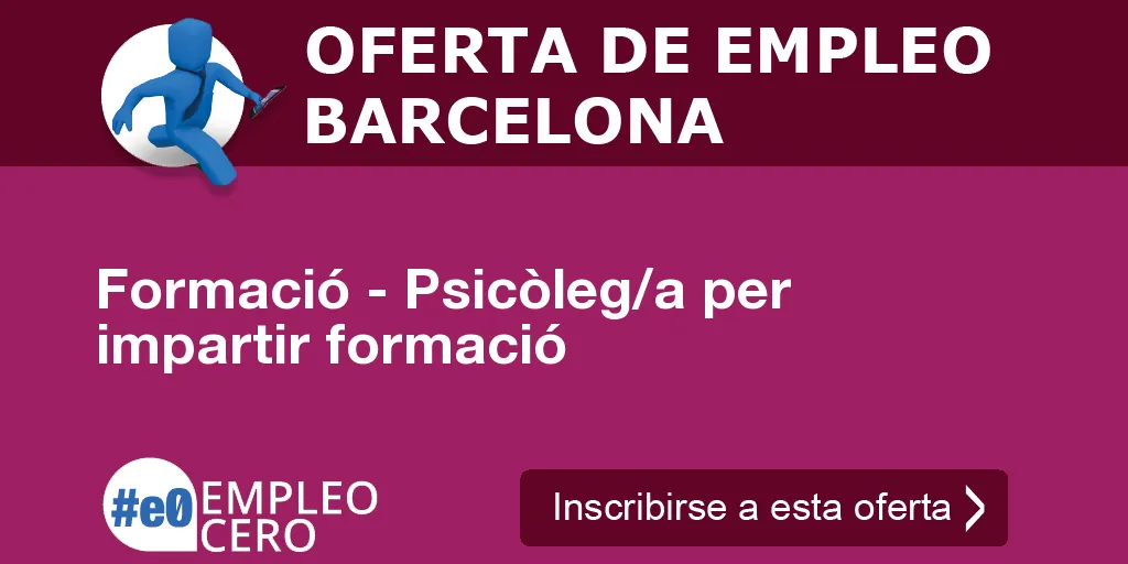 Formació - Psicòleg/a per impartir formació