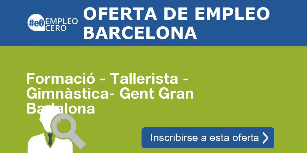 Formació - Tallerista - Gimnàstica- Gent Gran Badalona Formació - Tallerista - Gimnàstica- Gent Gran Badalona