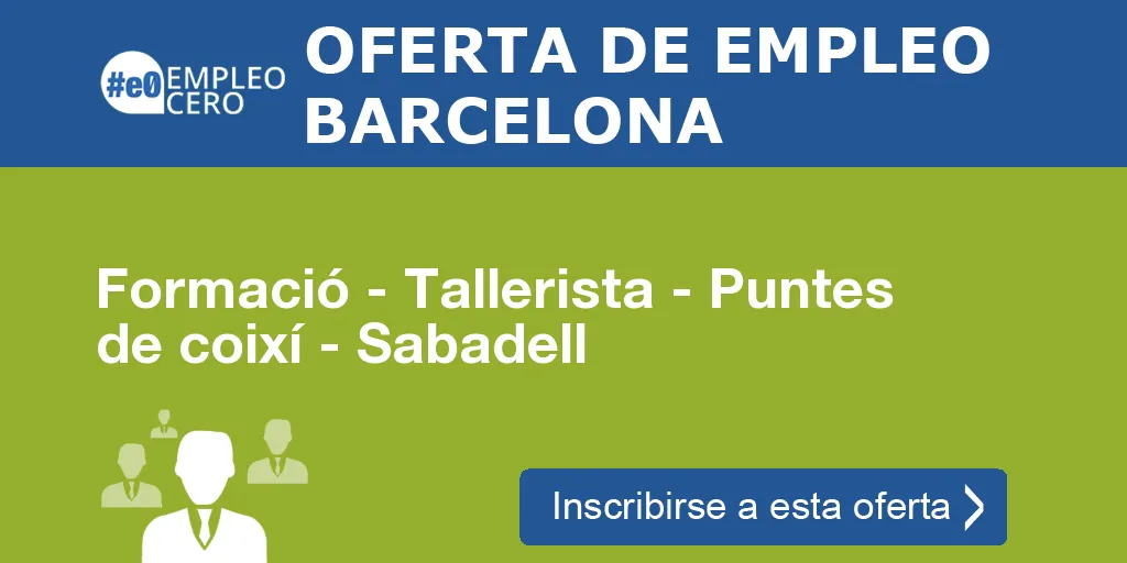 Formació - Tallerista - Puntes de coixí - Sabadell Formació - Tallerista - Puntes de coixí - Sabadell