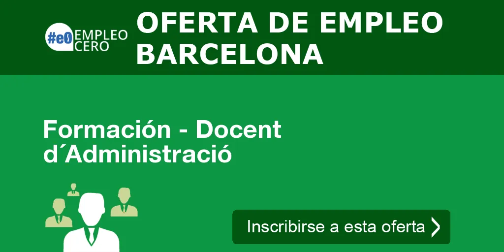 Formación - Docent d´Administració Formación - Docent d´Administració