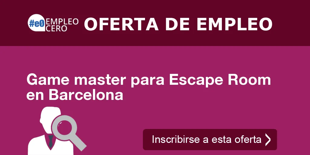 Game master para Escape Room en Barcelona