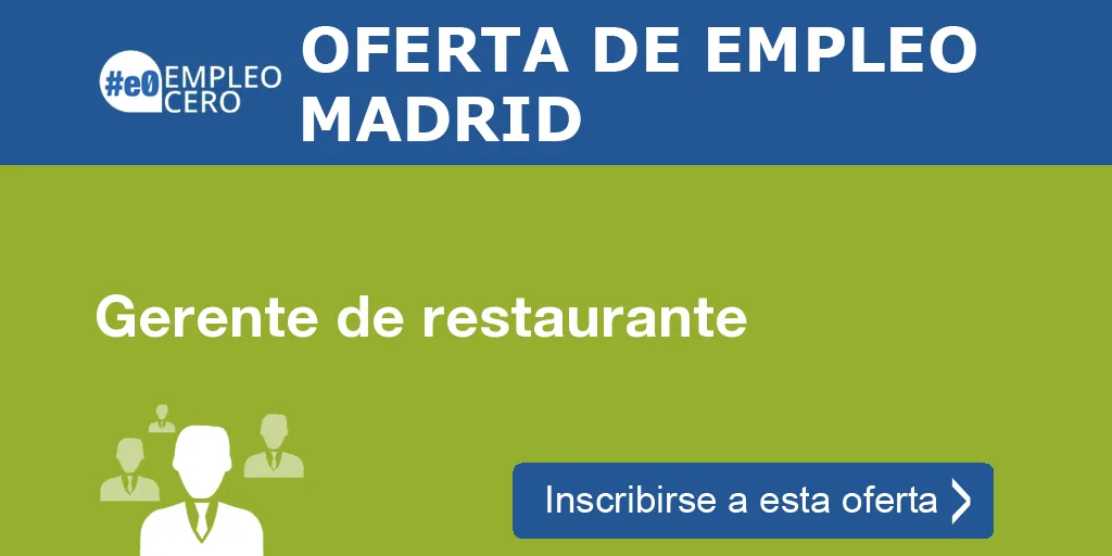 Gerente de restaurante Gerente de restaurante