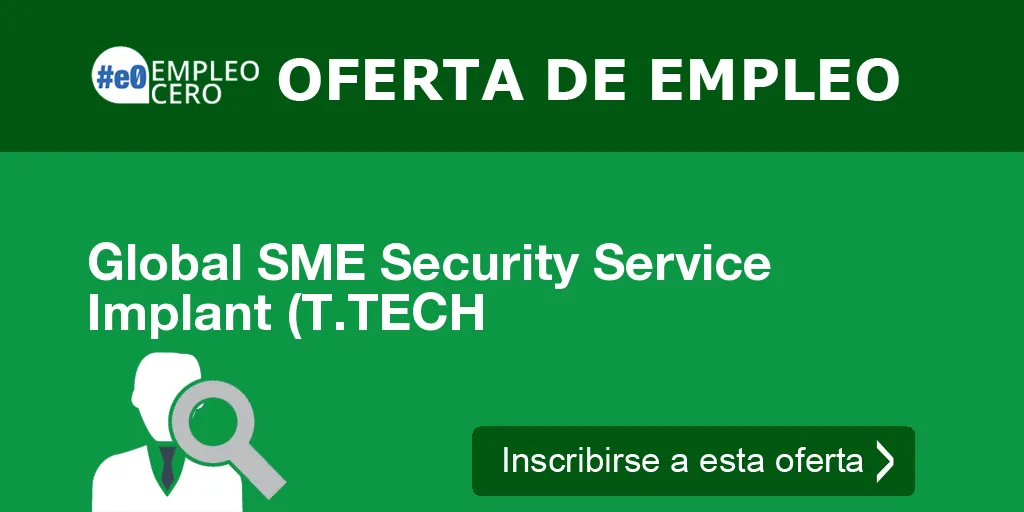 Global SME Security Service Implant (T.TECH Global SME Security Service Implant (T.TECH