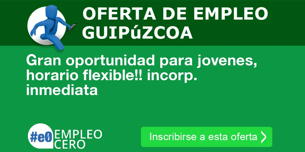 Gran oportunidad para jovenes, horario flexible!! incorp. inmediata Gran oportunidad para jovenes, horario flexible!! incorp. inmediata