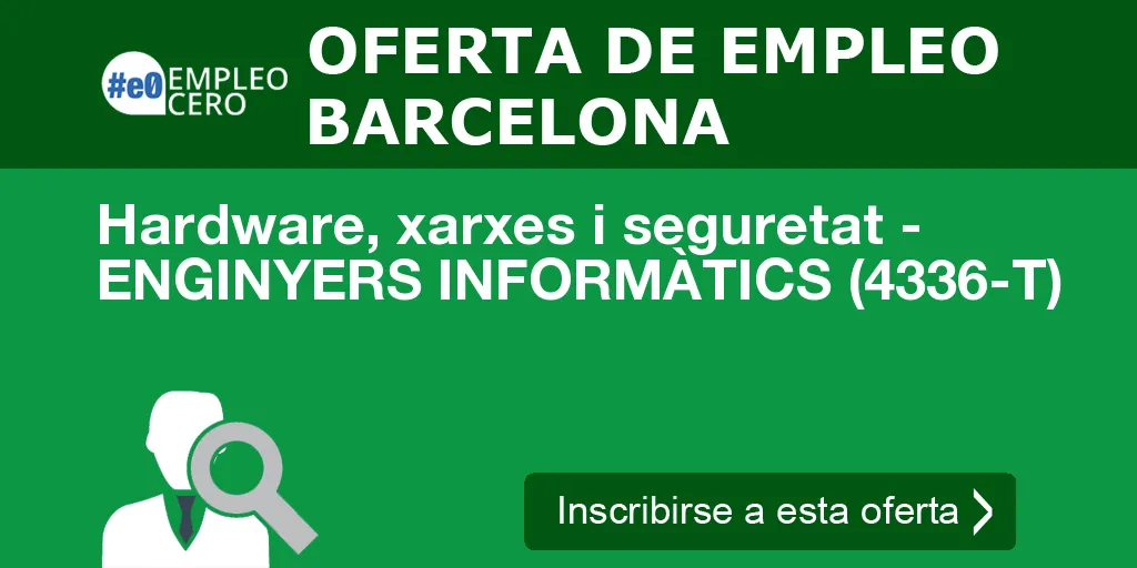 Hardware, xarxes i seguretat - ENGINYERS INFORMÀTICS (4336-T) Hardware, xarxes i seguretat - ENGINYERS INFORMÀTICS (4336-T)
