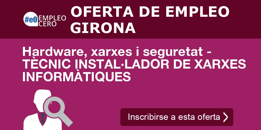 Hardware, xarxes i seguretat - TÈCNIC INSTAL·LADOR DE XARXES INFORMÀTIQUES Hardware, xarxes i seguretat - TÈCNIC INSTAL·LADOR DE XARXES INFORMÀTIQUES