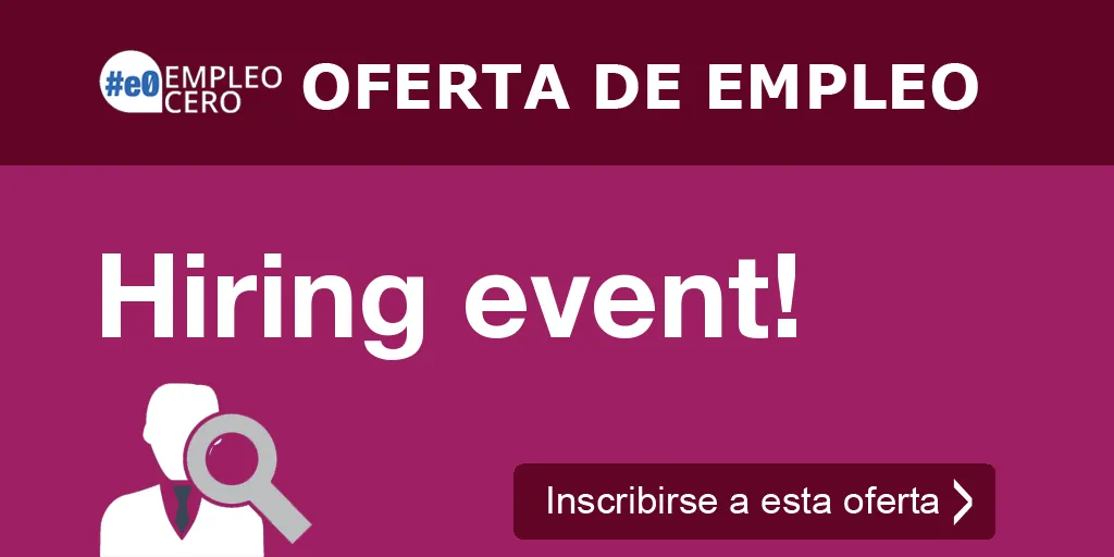 Hiring event!
