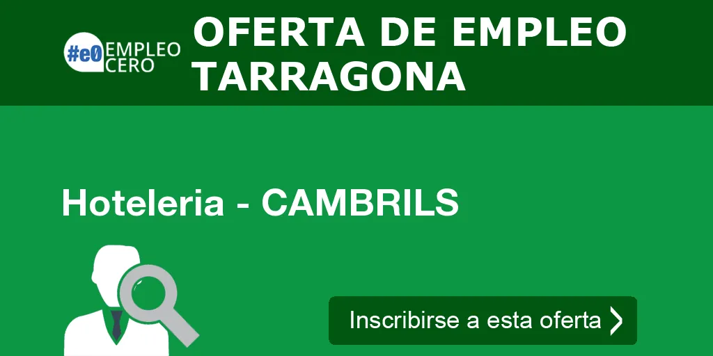Hoteleria - CAMBRILS Hoteleria - CAMBRILS