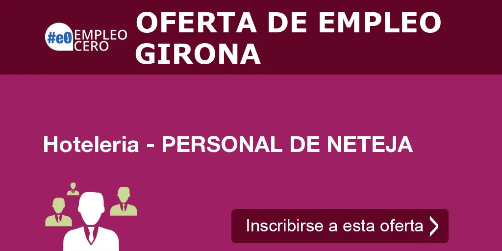 Hoteleria - PERSONAL DE NETEJA