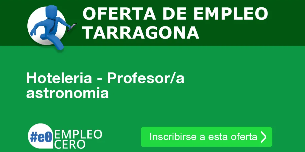 Hoteleria - Profesor/a astronomia Hoteleria - Profesor/a astronomia