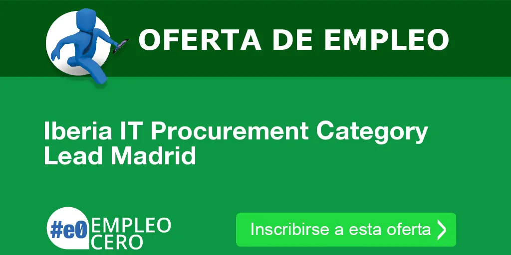 Iberia IT Procurement Category Lead Madrid