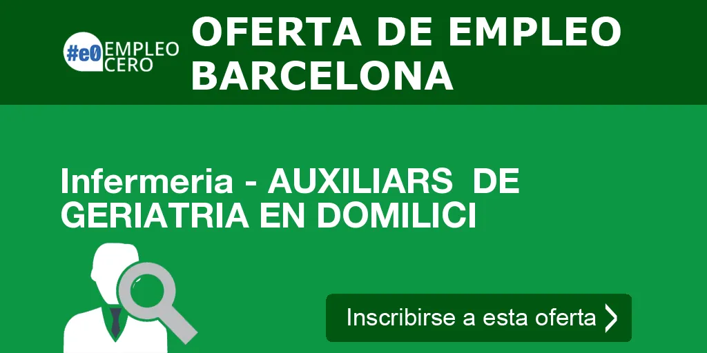 Infermeria - AUXILIARS DE GERIATRIA EN DOMILICI Infermeria - AUXILIARS DE GERIATRIA EN DOMILICI