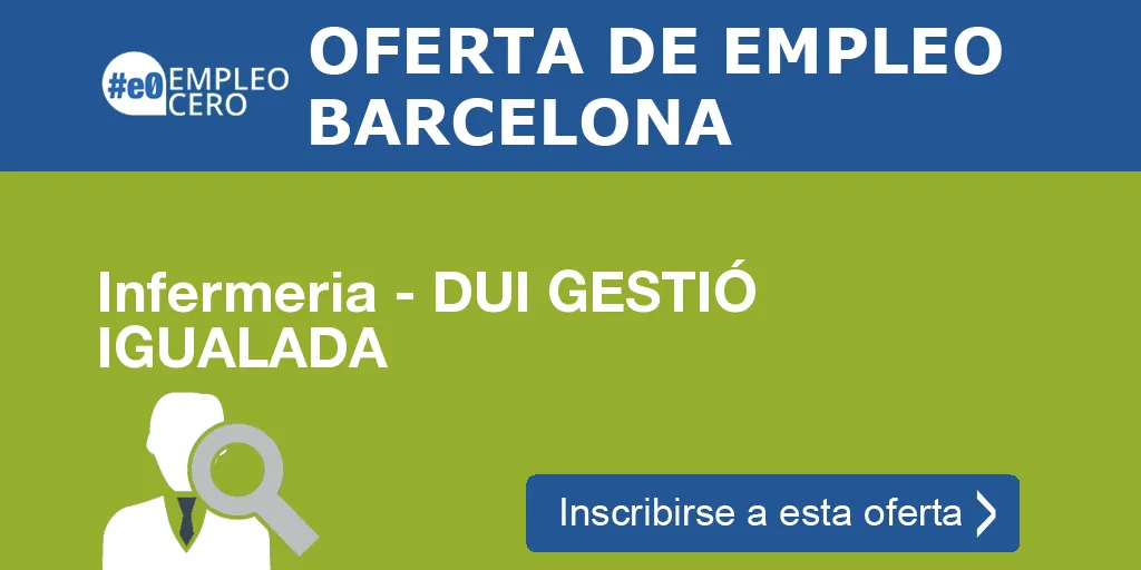 Infermeria - DUI GESTIÓ IGUALADA Infermeria - DUI GESTIÓ IGUALADA