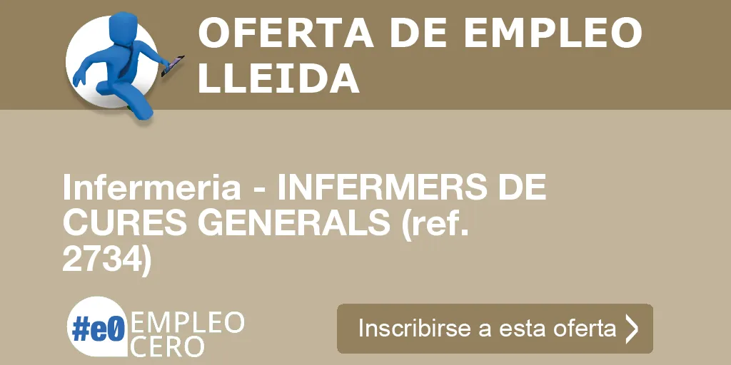 Infermeria - INFERMERS DE CURES GENERALS (ref. 2734) Infermeria - INFERMERS DE CURES GENERALS (ref. 2734)