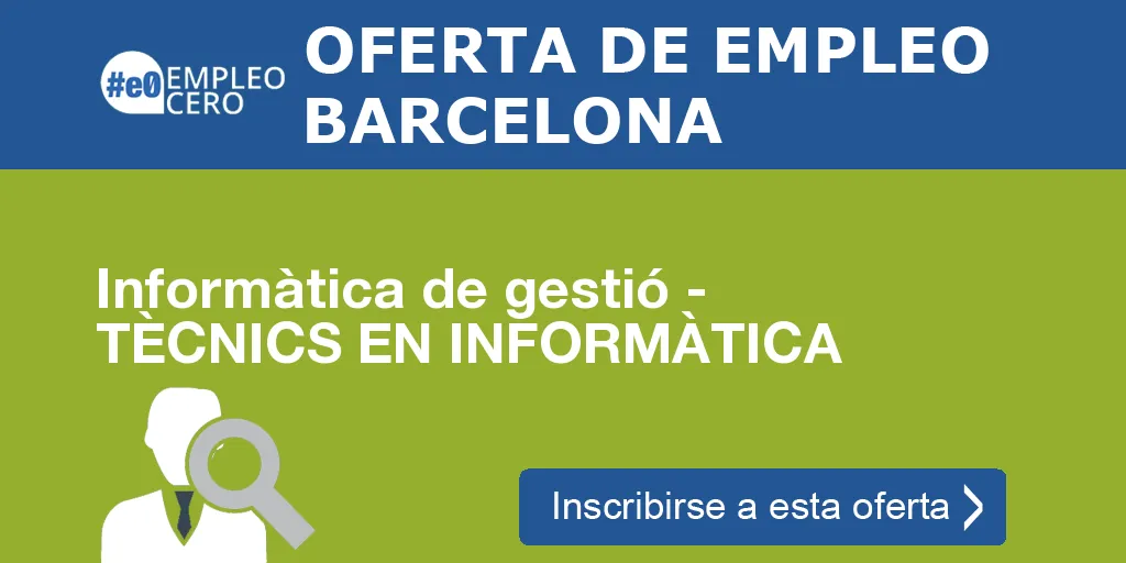 Informàtica de gestió - TÈCNICS EN INFORMÀTICA Informàtica de gestió - TÈCNICS EN INFORMÀTICA