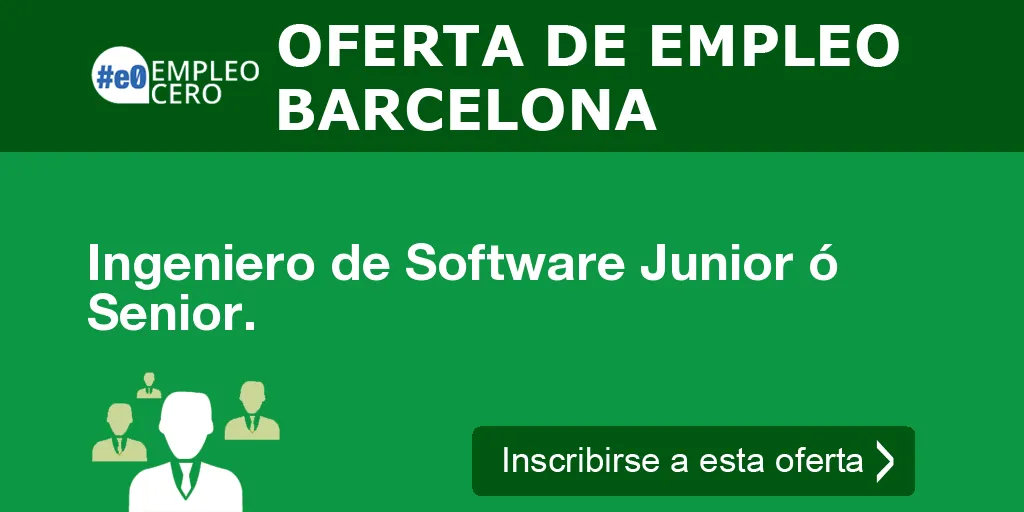 Ingeniero de Software Junior ó Senior. Ingeniero de Software Junior ó Senior.