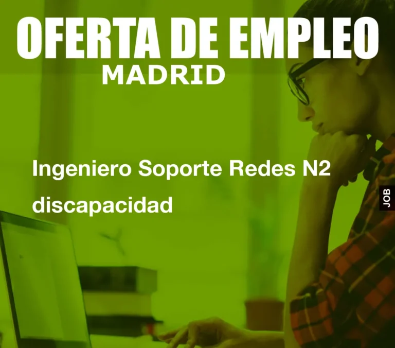 Ingeniero Soporte Redes N2 discapacidad