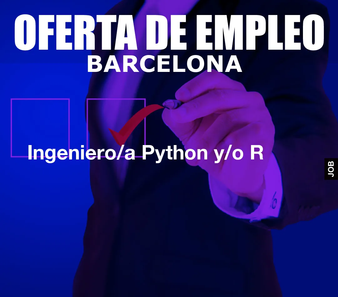 Ingeniero/a Python y/o R Ingeniero/a Python y/o R