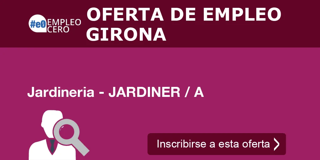 Jardineria - JARDINER / A Jardineria - JARDINER / A