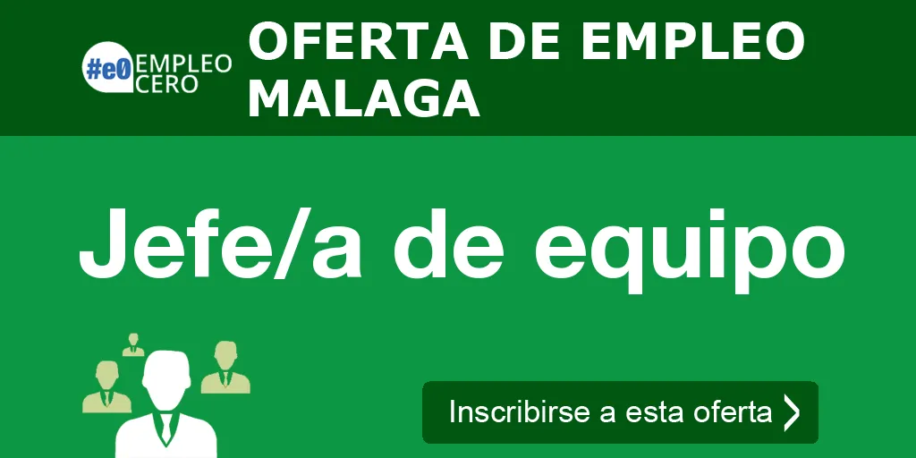 Jefe/a de equipo Jefe/a de equipo