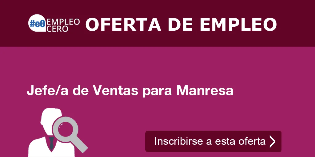 Jefe/a de Ventas para Manresa