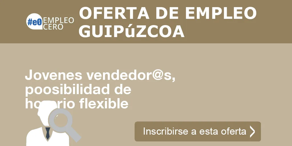 Jovenes vendedor@s, poosibilidad de horario flexible