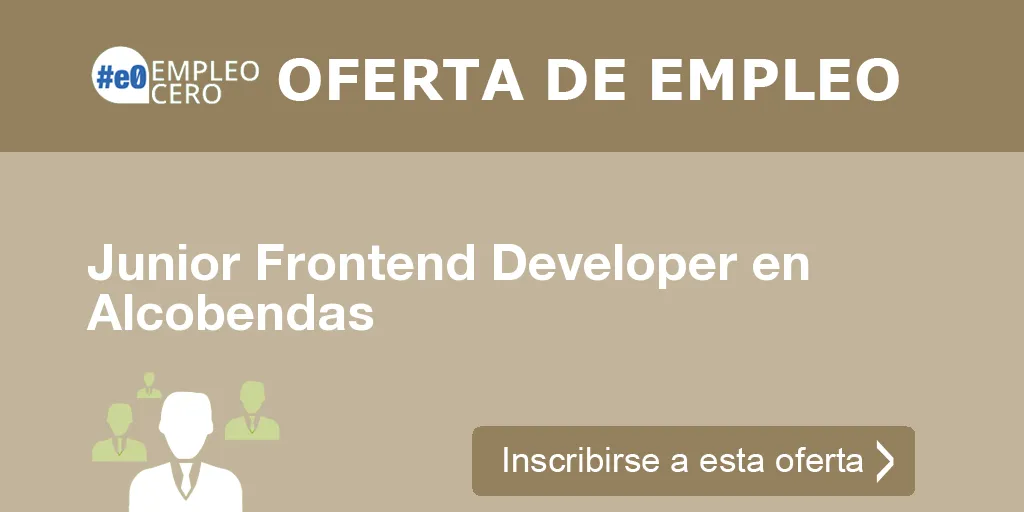 Junior Frontend Developer en Alcobendas Junior Frontend Developer en Alcobendas