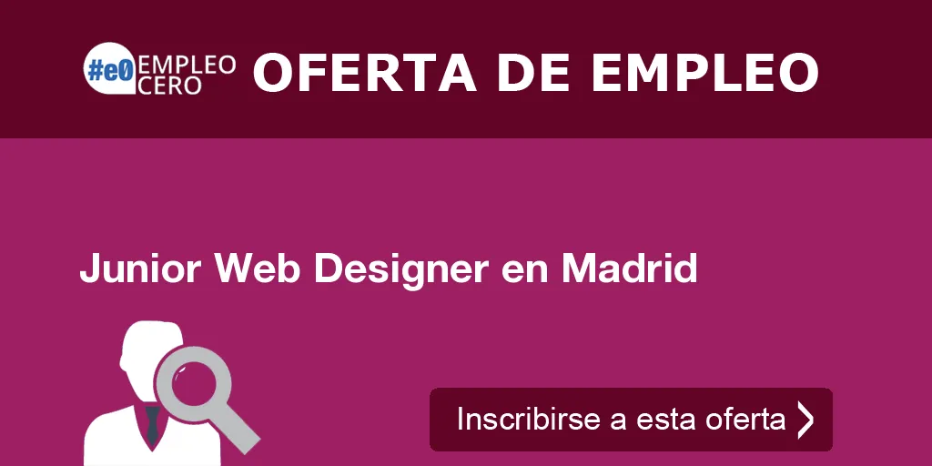 Junior Web Designer en Madrid