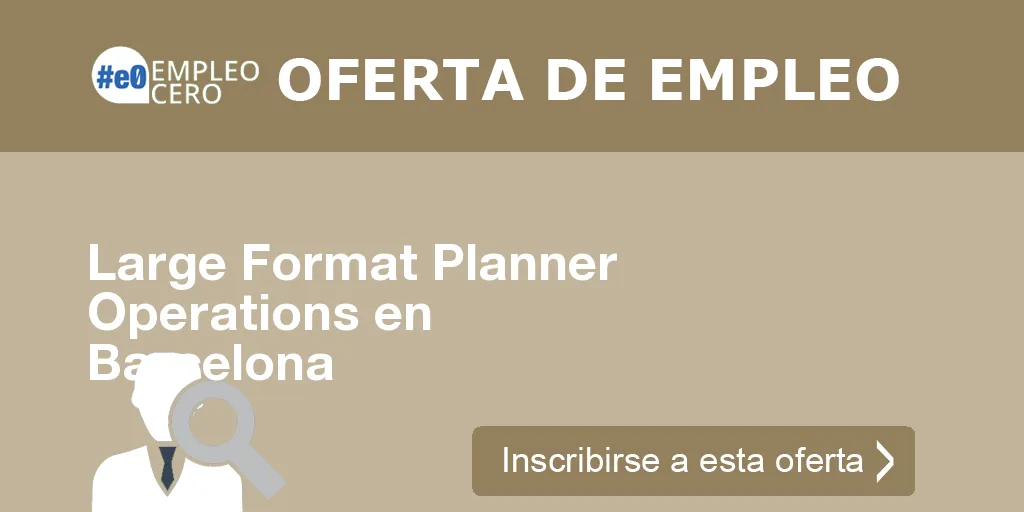 Large Format Planner Operations en Barcelona Large Format Planner Operations en Barcelona
