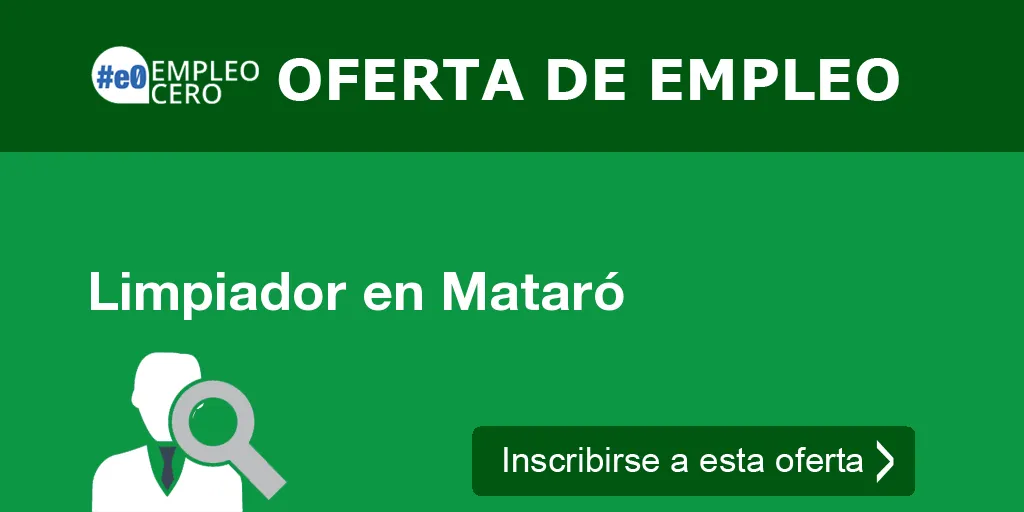 Limpiador en Mataró