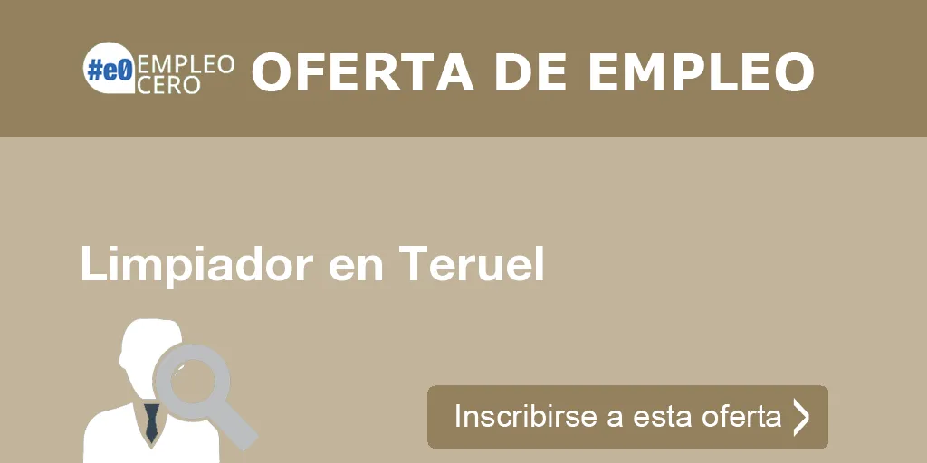 Limpiador en Teruel