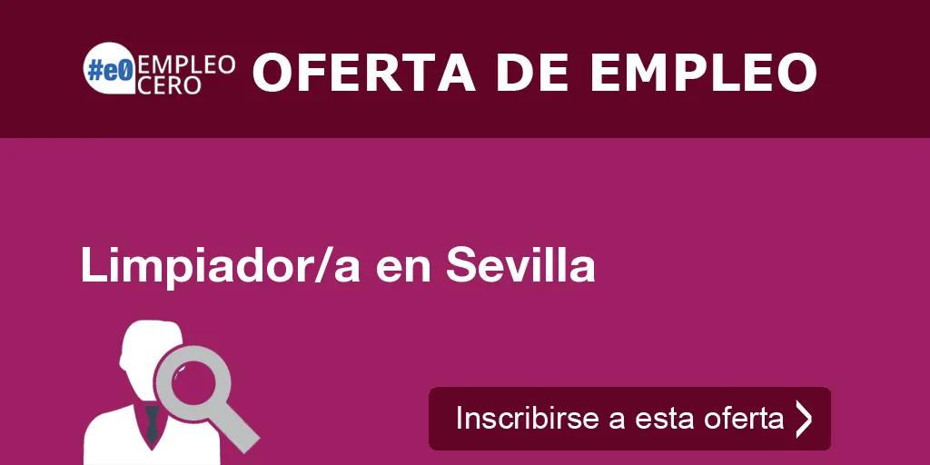 Limpiador/a en Sevilla