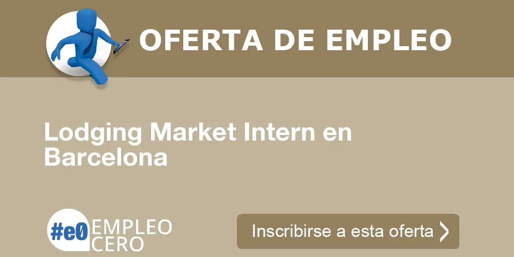 Lodging Market Intern en Barcelona
