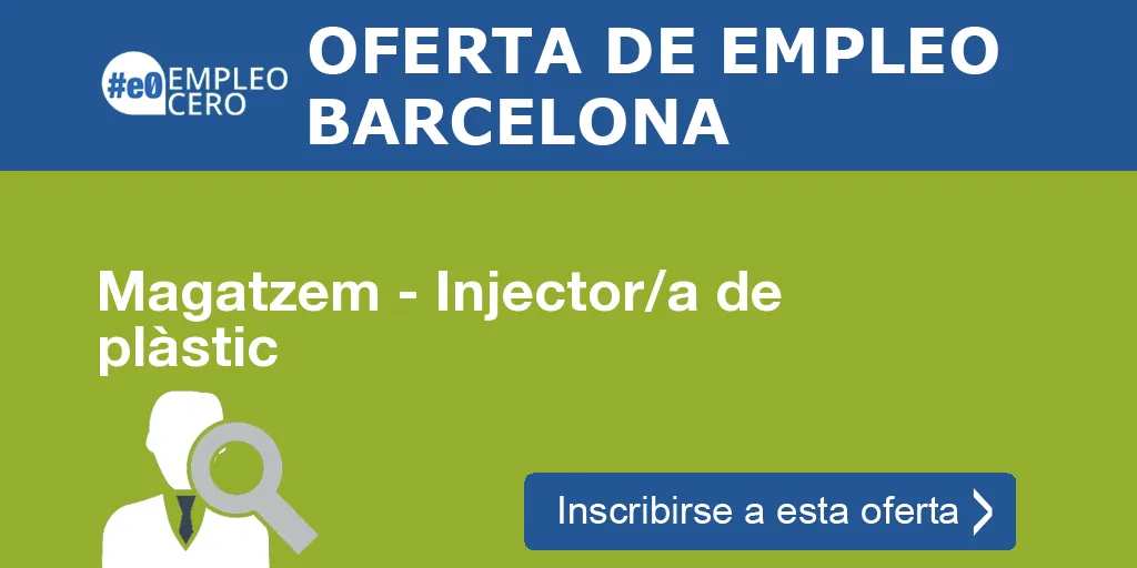 Magatzem - Injector/a de plàstic Magatzem - Injector/a de plàstic