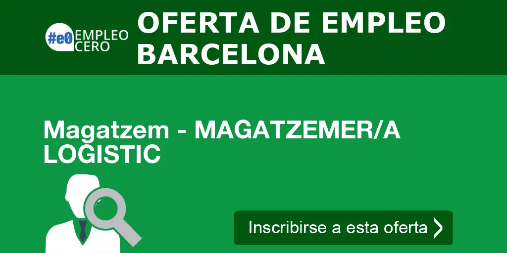 Magatzem - MAGATZEMER/A LOGISTIC Magatzem - MAGATZEMER/A LOGISTIC