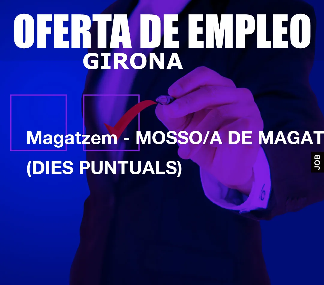 Magatzem – MOSSO/A DE MAGATZEM (DIES PUNTUALS)