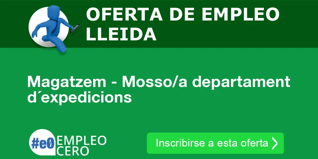 Magatzem - Mosso/a departament d´expedicions Magatzem - Mosso/a departament d´expedicions